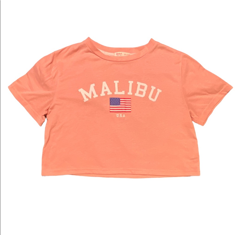 ROMWE Pink Malibu Crop Top - Small
